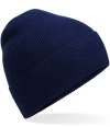 BB51N B51N Beechfield Organic Cotton Fine Knit Beanie Oxford Navy colour image